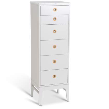 Light Grey Lacquer with Marble Top