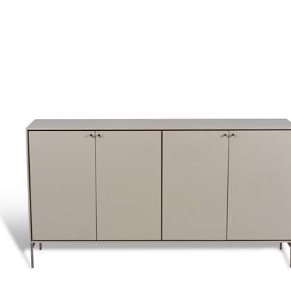 Beige lacquer, stainless steel legs