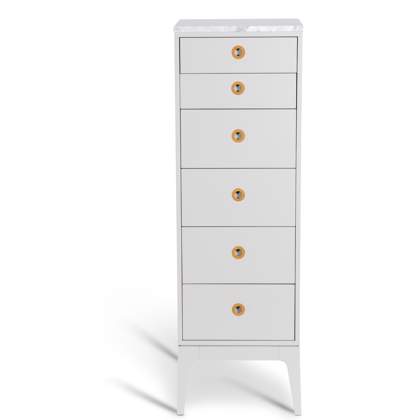 Light Grey Lacquer with Marble Top