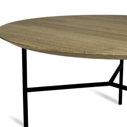 Oiled Rustic Oak, Black Legs