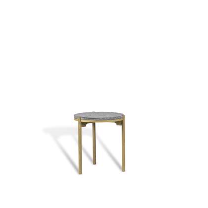 White Pigmented Lacquered Oak, Shaved Limestone