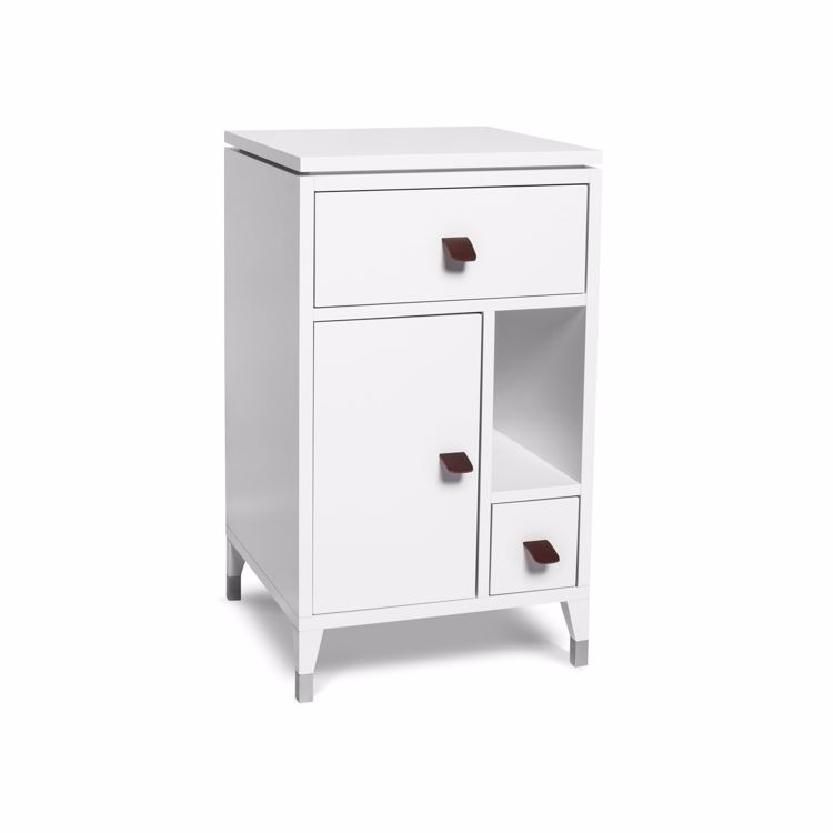 Abisko Sängbord Låga Ben Vit Perspektiv 13703