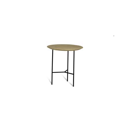 White Pigmented Lacquered Oak, Black Legs