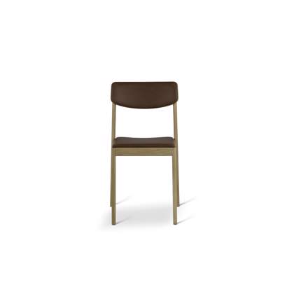 White Pigmented Lacquered Oak, Cognac Leather